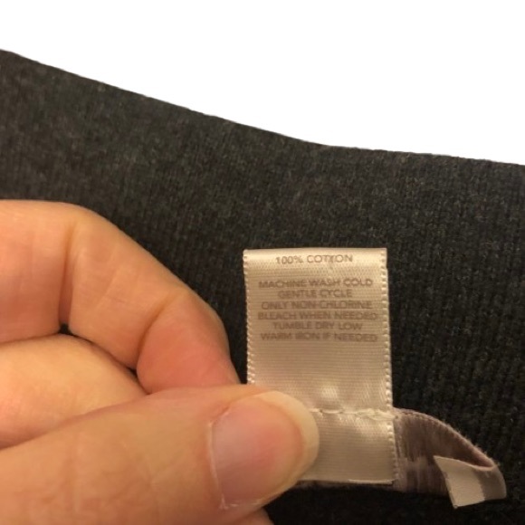 Loft Windowpane Knit Skirt Black Charcoal Size Small Petite EUC - Picture 3 of 3